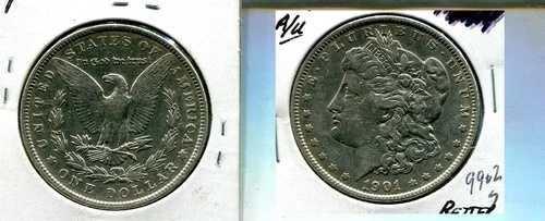 1901年 P モーガン シルバードル AU BU CL 9902S 160,600円