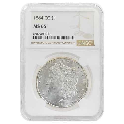 1884-CC モルガン・ダラー MS65 NGC