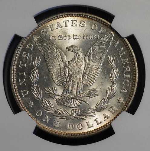 米国モルガンドル 1888年 自由の女神コイン NGC MS 64 TONED リム 90% シルバー C5460