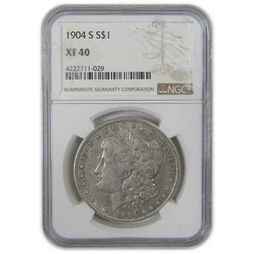 1904年 S モルガン・ダラー XF 40 NGC シルバー 1ドルコイン コレクターズアイテム SKU:I23606
