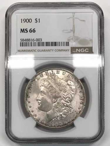 1900年 P モルガン銀貨 NGC MS-66