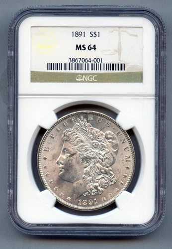 1891年 モルガン銀貨 NGC MS 64|WORLD RESOURCE【QUEEN店】