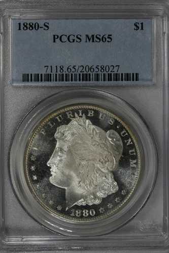 1880 S $1 PCGS MS65 モルガン銀貨|WORLD RESOURCE【QUEEN店】