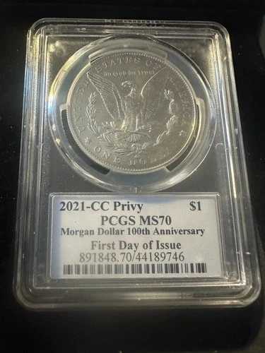 2021-CC プライベート PCGS MS70 モルガン・ダラー 100周年記念 発行初日 エミリー