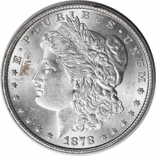 1878年モルガン銀貨7TF、1879年チョイスBU未認定の裏面 #152