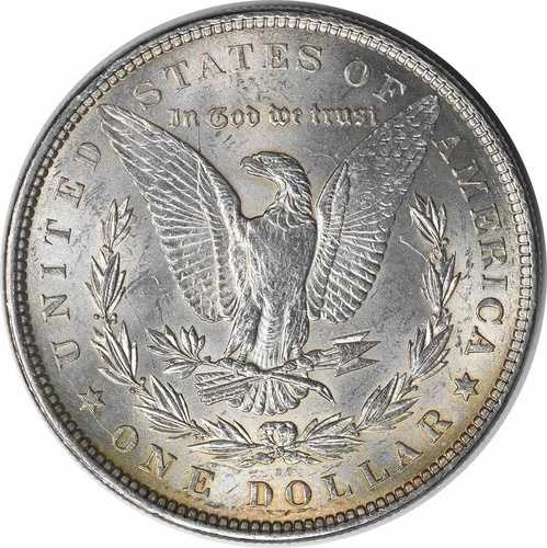 1878年モルガン銀貨7TF、1879年チョイスBU未認定の裏面 #158 114,950円