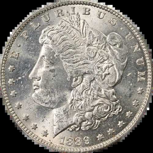 1889-O モルガン銀貨 PCGS MS62+ 素晴らしい外観 強い打痕