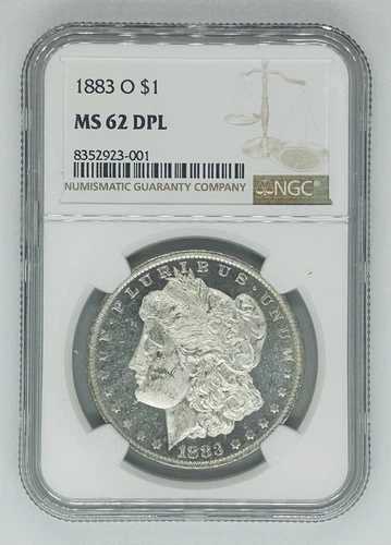 1883-O モルガン銀貨 1ドル硬貨 NGC MS 62 DMPL