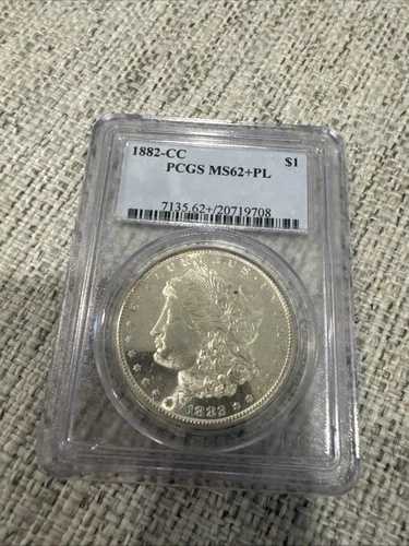1882年 CC カーソンシティ モルガン シルバー ダラー $1 PCGS MS 62 + PL オールドホルダー 115,500円
