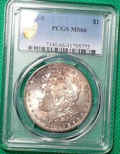 1882-S モルガン・ダラー PCGS MS 66 両面良好な状態 # 1052B
