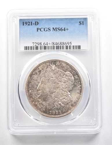 1921年-D モルガン銀貨 MS64+ PCGS 美しいトーン *3741