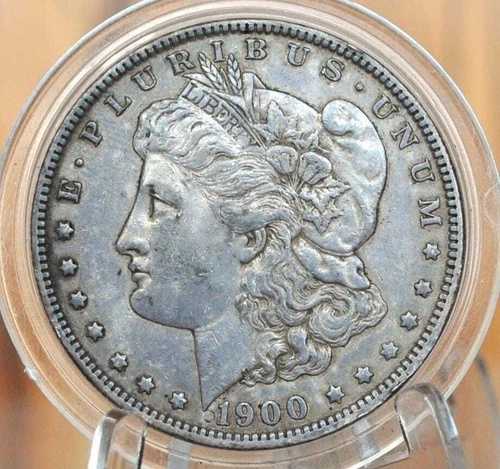 1900-O/CC モーガン銀貨 - 希少なバラエティ、AUグレードチョイス - O以上CC 1900