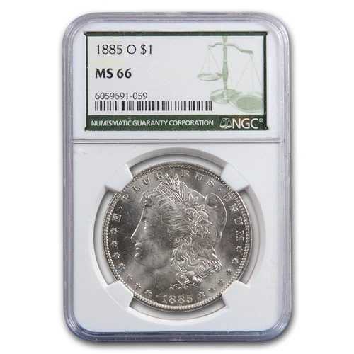 1885-O モルガン・ダラー MS-66 NGC (グリーンラベル)