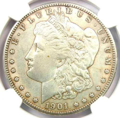 1901-S モーガン シルバー ダラー 1 ドル コイン - 希少年号 - NGC AU53 認定