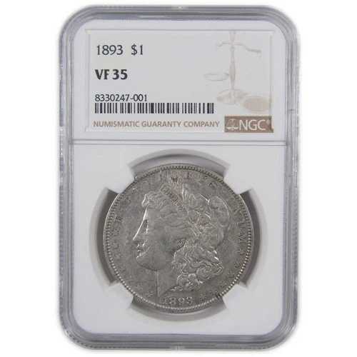 1893年 モルガン・ダラー VF 35 NGC シルバー 1ドルコイン SKU:I18270