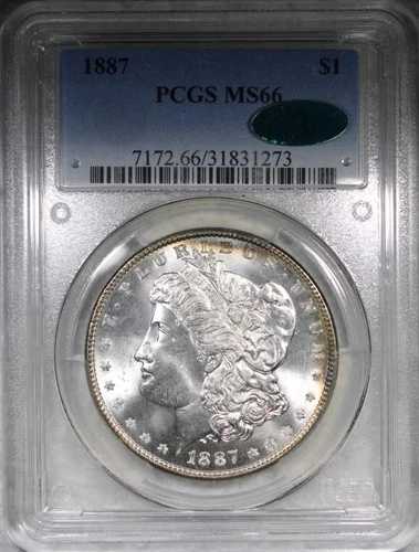 1887年 モルガン・ダラー PCGS MS66 CAC ジェムクオリティ 未使用｜WORLD RESOURCE【QUEEN店】