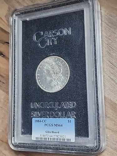 1884-CC モルガン・ダラー GSA、Ms64 PCGS