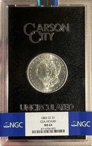 1882-CC GSA NGC MS64 PQ モルガン銀貨