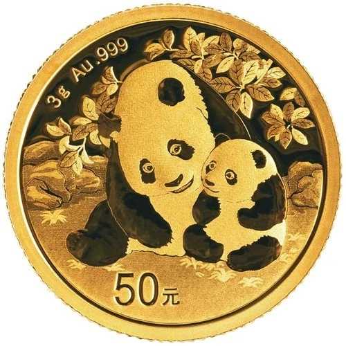 中国 2024 \\50 3g ゴールド パンダ .999 BU