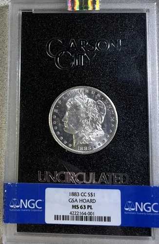 1883-CC GSA NGC MS63PL モルガン銀貨