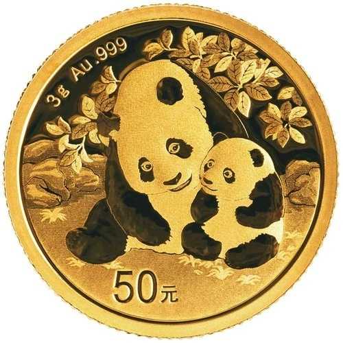 2024年 50元金貨 中国パンダ 0.999ドル 3g ブリリアント 未流通