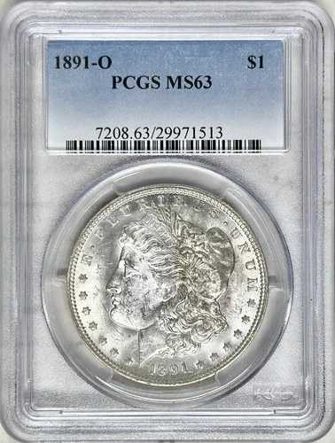 1891 O モルガン シルバードル PCGS MS63|WORLD RESOURCE【QUEEN店】
