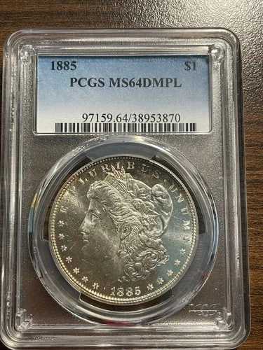 1885-P モルガン銀貨 $1 PCGS MS 64 ディープミラー プルーフライク プルーフライク DMPL