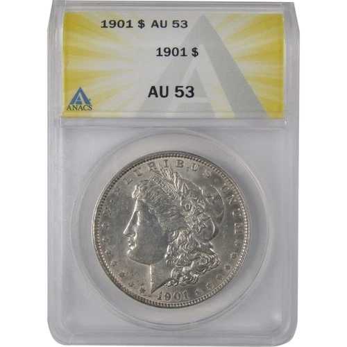 1901年 モルガン・ダラー AU 53 ANACS シルバー 1ドルコイン SKU:CP189