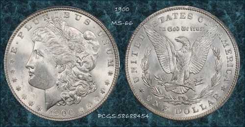 1900年 モルガン・ダラー MS-66 PCGS ビデオ