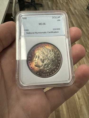 モルガン銀貨 1886年 トーン仕上げ 米国貨幣 66グレード