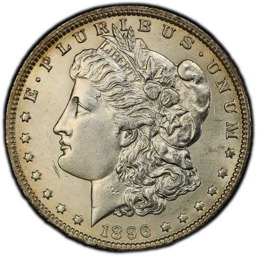 1896-O $1 モーガン シルバー ダラー PCGS ゴールド シールド クリーニング済み - AU 詳細 希少な主要日付!