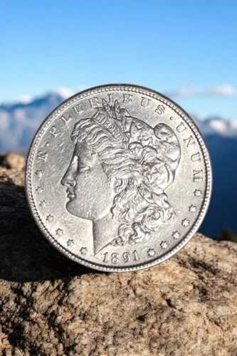 1891-S モルガン銀貨 約未使用