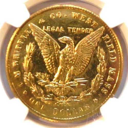 1890年代頃 HK-832 ウィップルドル - 金メッキブロンズ - NGC MS 65 **3点のみ上品**