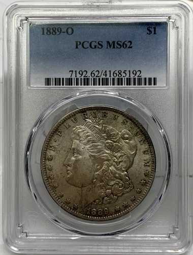 1889-O $ 1 モルガン銀貨 MS62 PCGS-