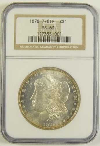 1878年 7/8TF モルガン・ダラー NGC MS-63 #55-001 121,550円