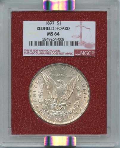 1897年 S$1 モルガン・ダラー レッドフィールド・ホード NGC MS64