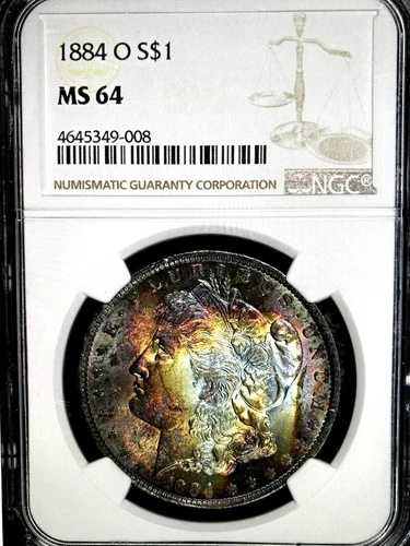 1884 O トーン モーガン $????NGC MS 64????色彩豊かな卓越したピカソ????(ビデオ)