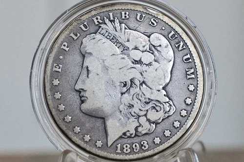 本物 1893 CC モルガン ダラー - 良品 - 1893 カーソンシティ ミント シルバー ダラー - 1