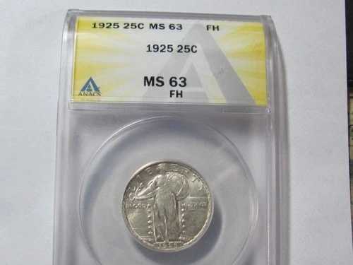 1925年 スタンディング リバティ クォーター ANACS MS 63 FH