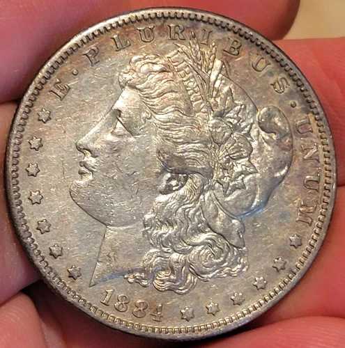 1884 S モルガン銀貨 CH AU
