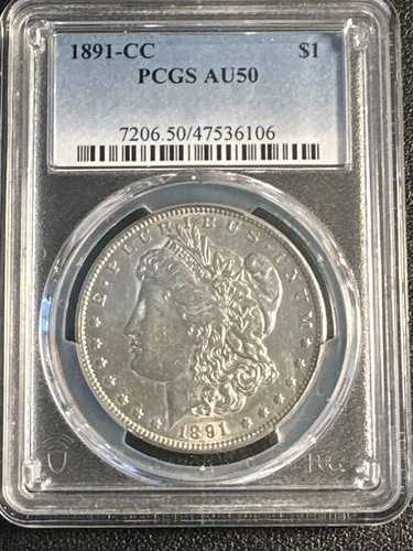 1891年CCモルガン銀貨 PCGS AU-50
