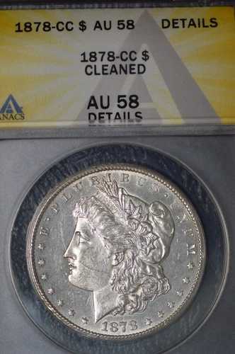 1878年CCモルガン銀貨AU58詳細ライトクリーニングPLミラーフィールド