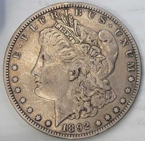 1892-S モーガン銀貨、良好な状態、優れたディテール