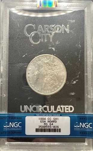 1884-CC モルガン銀貨 GSA NGC MS64 箱・鑑定書付き｜WORLD RESOURCE【QUEEN店】 125,400円