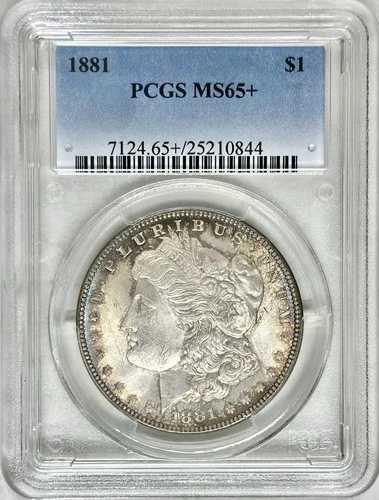 1881年 モーガン シルバー ドル PCGS MS65+