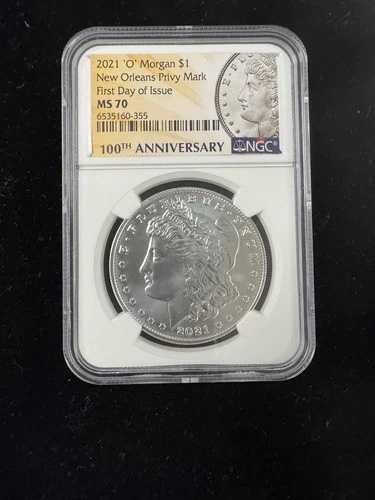 2021 O モーガン ニューオーリンズ プリヴィマーク FDOI MS70 NGC