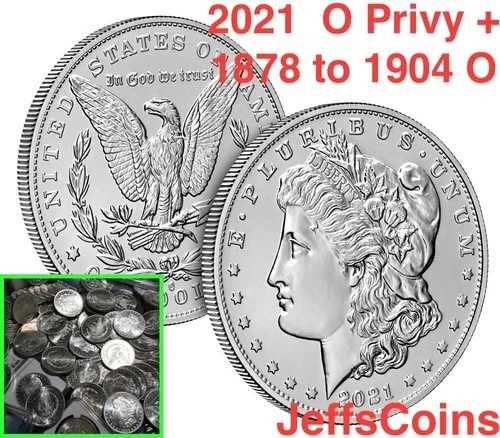 1800年代+ 2021 O ニューオーリンズ 2x 1オンス シルバードル 未流通 新品 90% 99% 21XD