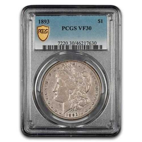 1893年 モルガン・ダラー VF-30 PCGS