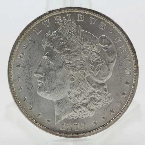 1878年CC「キーデート」非常に高品位のモルガン・シルバー・ドル・チョイス、未流通