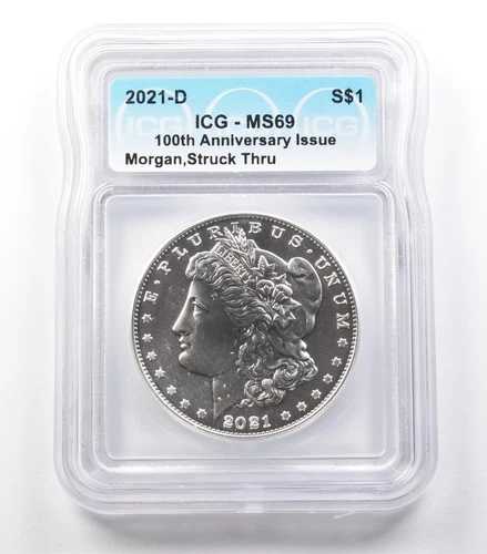 ERROR 2021-D モルガン・シルバー・ダラー MS69 ICG *3656 刻印